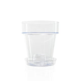 1 x RAW Customer Returns Kalapanta orchid pot transparent made of plastic with drainage holes and saucer 2, 16 cm  - RRP €25.9