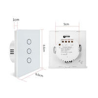 1 x RAW Customer Returns Alexa roller shutter switch, WLAN roller shutter switch, smart blinds switch with touch panel compatible with Alexa and Google Home, APP controllable and timer function, 4 pack - RRP €82.43