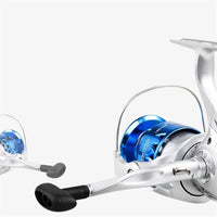 2 x Brand New LIZHOUMIL Metal Fishing Reel Left and Right Interchangeable Rocker Arm 7000 Plastic Fishing Reel - RRP €62.4