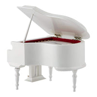 1 x RAW Customer Returns Miniature Piano, Delicate Wooden Mini Musical Instrument Ornament with Bench and Case, Perfect Gift for Kids or Musician Friends - RRP €26.44