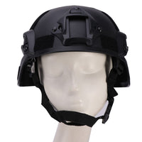 1 x RAW Customer Returns MICH2000 Style Tactical Helmet, Lightweight Tactical Helmet, Safety Tactical Version Helmet with LVN Mount Side Rails, Military Style Protective Helmet for Airsoft Paintball Tactical Military Black  - RRP €28.16