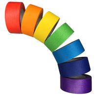 1 x RAW Customer Returns SIMON ISAAC masking tape colorful masking tape rainbow masking tape DIY craft paper decorative adhesive tape craft tape for children teachers arts lab labeling 7 rolls x 13 m x 25 mm - RRP €11.99