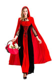 1 x RAW Customer Returns LATH.PIN Little Red Riding Hood Costume Women Halloween Cosplay Carnival Dress with Hooded Cape Plus Size Red, S  - RRP €31.72