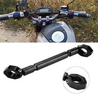 1 x RAW Customer Returns Universal Adjustable Motorcycle Motorbike Handlebar Handle Bar Mount and Clamp Bar Crossbar Set Aluminum Alloy Motorcycle Balance Bar 22mm Clamp Diameter Black  - RRP €21.6