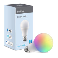 1 x RAW Customer Returns broadlink Smart bulb, 10W, RGB, light output, 800lm, Wi-Fi, LED lamp, red color, E27, A60, works with Alexa, Google Home and IFTTT, does not remove the concentrator - RRP €14.75