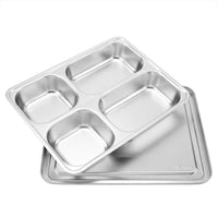 1 x RAW Customer Returns Fdit stainless steel serving tray canteen lunch box with lid REUSEABLE PACKAGING socialme-eu 4  - RRP €20.62