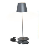 1 x RAW Customer Returns Postlucky Table Lamp Wireless Dimmable Touch LED Table Lamp Outdoor Rechargeable Table Lamp Battery with USB Charging Station IP54 Waterproof Metal LED Battery Table Lamp Wireless for Indoor Outdoor Gray  - RRP €41.99