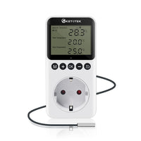 1 x RAW Customer Returns KETOTEK Digital Thermostat Socket Timer Day Night Temperature Controller with Timer 230V with Sensor for Greenhouse Terrarium Heating Cooling Temperature Controlled Plugs - RRP €24.49