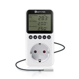 1 x RAW Customer Returns KETOTEK Digital Thermostat Socket Timer Day Night Temperature Controller with Timer 230V with Sensor for Greenhouse Terrarium Heating Cooling Temperature Controlled Plugs - RRP €24.49