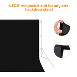 1 x RAW Customer Returns UTEBIT Photo Background Black, 2x3m Photo Background Backdrop Polyester Fabric Photography Photo Wall for Video, Portrait, Pet Fashion Photography and Television Photo Studio Clamps Not Included  - RRP €29.94