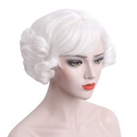 1 x RAW Customer Returns STfantasy Wig White 20s Wig Female Anime Cosplay Women s Claus Costume Party Halloween Carnival Costume Wig - RRP €26.21