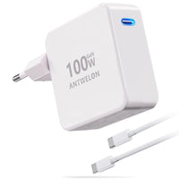 1 x RAW Customer Returns ANTWELON 100W USB C Charger GAN Power Adapter for MacBook Pro 16 15 14 inch, MacBook Air, iPad Pro, Galaxy S23 S22, Dell XPS, HP, Lenovo, Laptop, Tablet, Cell Phone and more - RRP €37.51