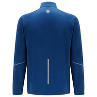 1 x RAW Customer Returns time to run long-sleeved thermal running shirt, quick-dry functional shirt top for men with zip at the neckline and ONE pocket ideal for fitness sports XXL air blue - RRP €23.09