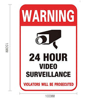 1 x Brand New CCTV Warning Signs,6 PCS Waterproof CCTV Stickers Self-Adhesive CCTV Signs Caution Sign 24 Hour Video Surveillance Area CCTV in Operation Outdoor Signs Safeguard Red 100 150mm - RRP €22.8