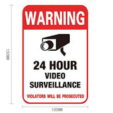 1 x Brand New CCTV Warning Signs,6 PCS Waterproof CCTV Stickers Self-Adhesive CCTV Signs Caution Sign 24 Hour Video Surveillance Area CCTV in Operation Outdoor Signs Safeguard Red 100 150mm - RRP €22.8