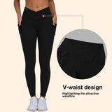 1 x RAW Customer Returns Vertvie Scrunch Butt Sports Leggings Women s Seamless Long Sports Pants High Waist Butt Push Up Booty Leggings Yoga Pants Tights Opaque for Sports, Fitness, Leisure, Gym XL, V Cross Pockets Black  - RRP €19.14