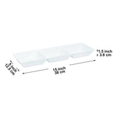 17 x Brand New Youngever Set of 4 Stackable Serving Tray, Plastic Serving Tray with Compartments, 37.5CM x 12.5CM White  - RRP €326.4