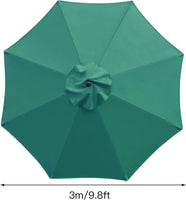 1 x RAW Customer Returns BEST FREE Umbrella Fabric 8 Ribs 3 Meters Green Color. Umbrella Replacement 8 Ribs 3 Meters Resistant and Thick. Umbrella Replacement 3m 8 Rods For Terrace Umbrellas. - RRP €39.99