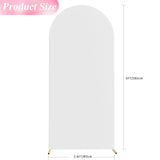 1 x RAW Customer Returns Wokceer Wedding Arch Cover Spandex Round Top Wedding Arch Cover Birthday Party Ceremony Banquet White - RRP €28.8