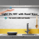 1 x RAW Customer Returns SOAIY LED dimmable under-cabinet light 40cm 5.5W 450lm cabinet light kitchen lamp switch on off dimming by hand movement light bar memory function incl. 12V power supply mounting material 4000K neutral white - RRP €18.1