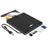 1 x RAW Customer Returns External DVD CD Writer Reader, USB 3.0 and Type-C with SD TF Card Reader and USB, DVD-ROM CD-ROM CD-RW VCD Reader for Windows 7 8 10 Vista XP Mac OS, Laptop , Desktops - RRP €44.95