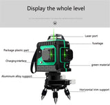 1 x RAW Customer Returns Cross line laser 25M, THL INEW cross line laser green self-leveling 3 x 360 with magnetic wall mount, 3D 12 lines, IP 54 line laser vertical and horizontal line 3pcs battery  - RRP €101.84