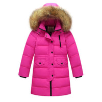 1 x RAW Customer Returns MEYOCEYO down jacket children s winter jacket boys winter coat girls down coat with hood warm outdoor jacket rose 140 - RRP €60.49