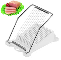 7 x Brand New NatureMan Boiled Egg Slicer, Luncheon Meat Cutter, Fruit Soft Cheese Cutter, Multipurpose Stainless Steel Wire Cutter, Cuts 10 Slices - RRP €83.86