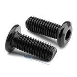 1 x RAW Customer Returns  20pcs M8x16mm Flat Head Hexagon Socket Screw 304 Stainless Steel Black Oxide Button Head Screw Lens Screw Full Thread - RRP €14.11