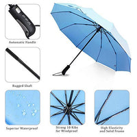 1 x RAW Customer Returns ZOMAKE Windproof Folding Umbrella, Small UV Sun Protection Umbrella for Men Women - Mini Umbrella with Automatic Opening and Closing, Windproof, Quick Drying Orange  - RRP €19.91