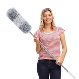 1 x RAW Customer Returns Telescopic Duster Washable, Duster Microfiber Stainless Steel Telescopic Pole and Bendable Corner Broom, Long Extendable Extra Long Up to 100 inch, for Ceiling Cobwebs - RRP €13.1