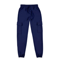 1 x RAW Customer Returns CMTOP Women s Sports Pants Cotton Sweatpants with Drawstring Pockets Long Elastic Breathable Training Pants for Casual Sport Fitness Jogger Navy, S  - RRP €20.26