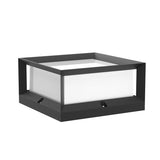 1 x RAW Customer Returns HMAKGG LED pedestal light outdoor path lights, bollard light outside made of black aluminum, IP65 outdoor light standing garden lamp, 15W warm white square garden lamp with base - RRP €53.1