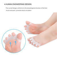 38 x Brand New Gel Toe Separator, Bestrice Gel Bunion Color Correction Toe Protectors Straightener Flexible Toe Spacer Spreader Rubber Toe Strips - RRP €493.62