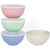 1 x RAW Customer Returns Greentainer Bowl 24 OZ Cereal Bowls with Lid Salad Bowls, 4 Pack 710ml Unbreakable Cereal Bowls Fruit Bowl, Soup Bowl for Kids and Adults Lightweight Shatterproof - RRP €21.99