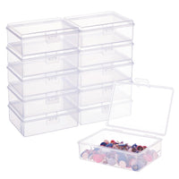 1 x RAW Customer Returns BENECREAT 12 Pieces 9.75x7x3.25cm Clear Plastic Box Storage Containers with Lid for Objects, Herbs, Tiny Beads, Jewelry - RRP €17.45