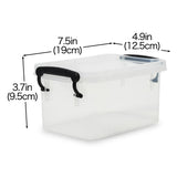 1 x RAW Customer Returns EZOWARE 1.3 L Plastic Storage Boxes with Lid, Transparent Stackable Storage Box with Handle, Organizer Container for Home, Bathroom, Kitchen - 19x12.5x9.5cm, Set of 12 - RRP €30.24