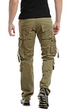 1 x RAW Customer Returns Kuson men s trousers 100 cotton cargo sport multi-pads thick outdoor loose khaki FR 40 - RRP €27.6