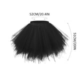 1 x RAW Customer Returns Zookey Black Dance Tutu Skirt Adult Classic Petticoats Ballet Petticoat 5 Layers Tutu Skirt Tulle Party Dance Skirt for Women and Girls Size S  - RRP €21.3