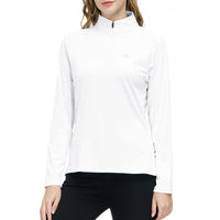 1 x RAW Customer Returns MoFiz Women s Sweatshirt Long Sleeve Sport Shirt 1 4 Zip White XS - RRP €27.99