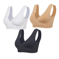 1 x RAW Customer Returns Lemef Maternity Nursing Sleep Bra Seamless Without Underwire 3 Pack - RRP €23.99