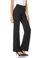 1 x RAW Customer Returns Tapata Women s 71cm 76cm 81cm 86cm Bootcut Stretch Trousers High Waist Women Office Trousers Work Trousers Tummy Control Long Elegant Flared Trousers Leisure Trousers Yoga Trousers 81cm Black XL - RRP €45.37