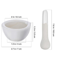 1 x RAW Customer Returns iplusmile 2 Sets White Ceramic Mortar and Pestle Small Stone Bowl Porcelain Medicine Crusher Grinding Bowl Stick for Spice Pill Crusher - RRP €25.73