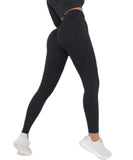 1 x RAW Customer Returns Merlvida Scrunch Butt Sports Leggings Women s High Waist Seamless Push Up Leggings Opaque Boom Booty Leggings Sports Pants with Tummy Control Slim Sports Leggings Gym Leggings Pants E01 - Black Size L - RRP €21.62