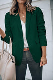 1 x RAW Customer Returns Cicy Bell Women s Blazer Suit Jackets Women s Casual Blazers Long Sleeve Open Front Work Jackets Dark Green XXL - RRP €24.0