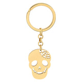 1 x Brand New DUOWEI Grim Reaper Keychain Halloween Skull Zinc Alloy Key Chain Keyring Wallet for Women Ladies Girls Gift 8 Skulls Gold  - RRP €27.6