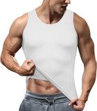 1 x RAW Customer Returns Gotoly Tank Top Compression Men s T-Shirt Slim Belly Underwear Shaping Sports Shirt Tank Top Slimming Fitness, White, M L - RRP €27.6