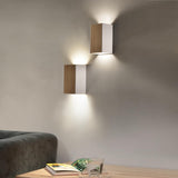 1 x RAW Customer Returns ouglres wall lamp wood, LED wall lamp bedroom, Nordic design white wall lamps, vintage indoor wall sconces for staircase, hallway, bathroom, living room, staircase, hotel, 8w bedside lamp, 1PCS - RRP €37.3