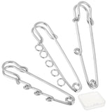 1 x RAW Customer Returns SUNNYCLUE 1 Box 24 Pieces 4 Styles Safety Brooch Kilt Pins Accessories With Holes Clutch Tie Pins Pins Clasp Kit For DIY Jewelry Badge Tie Clothing Craft Jewelry Buckle, Silver - RRP €20.4