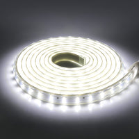 1 x RAW Customer Returns Wisada Double Row LED Strip 3m, 220V SMD 2835 120LEDs m Super Bright Flexible Strip, Bendable Cut Indoor LED Strip Light Cold White LED Strip with Switch Plug for Bedroom, Closet - RRP €19.99